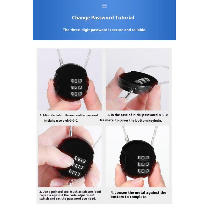 Yuvarlak Şekil Bagaj Combo Kil - Backpack Lock Combo incelemesi ve fiyatı